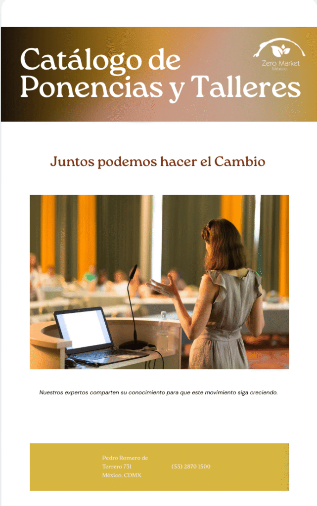 catálogo de ponencias zero waste y talleres del medio ambiente