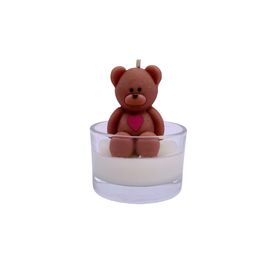 Vela de soya en forma de osito